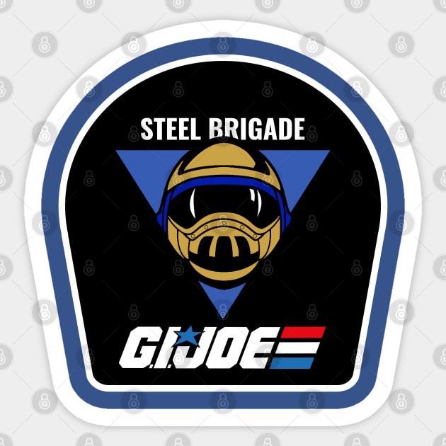 G.I. Joe Gold Head Steel Brigade (Double-Sided) Sticker by Recondo76